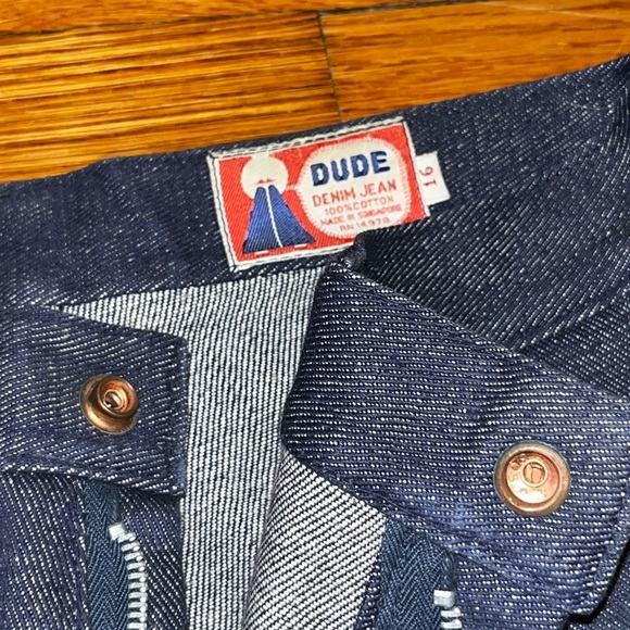 Vintage 1970s floral embroidered flare jeans Dude waist 28 hippie salvage denim - Picture 8 of 14